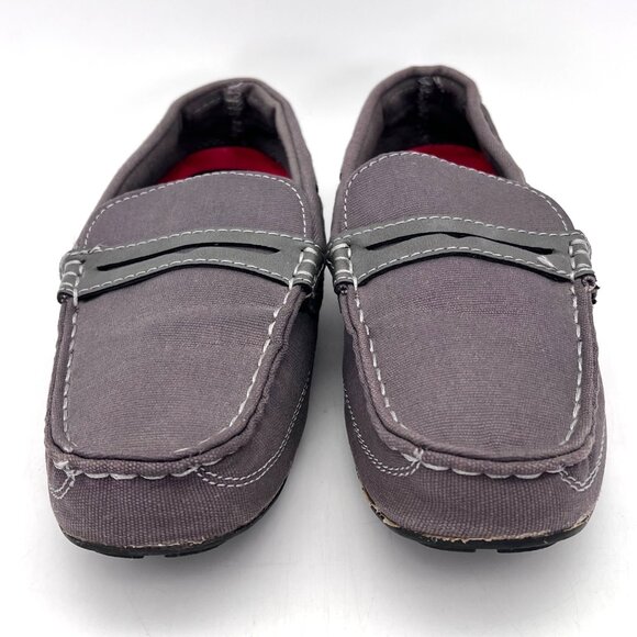 Levis Comfort Canvas Loafers Mens Size 9.5 Gray Textile Upper Casual Style Boat - Picture 4 of 16
